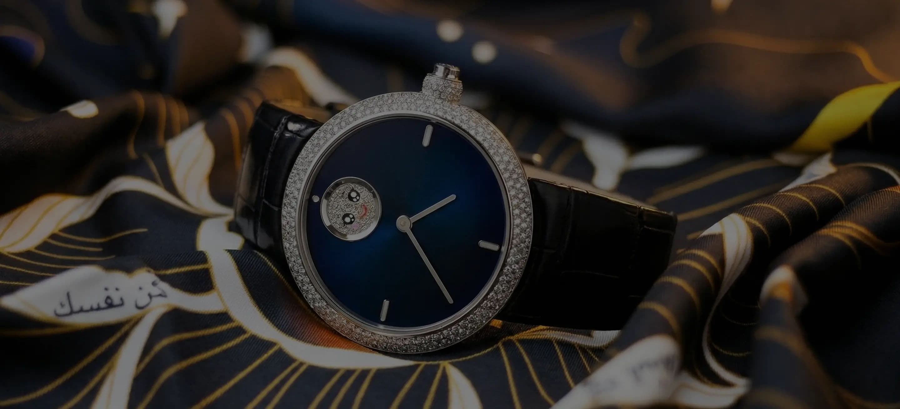 Blue Enamel Diamond Halves Gallery Image 7